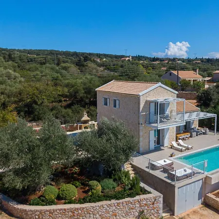 Fiscardo Luxury Stone Suzana ,with Sunset View! ヴィラ フィスカルドン