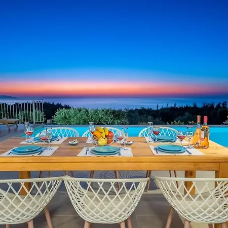 Fiscardo Luxury Stone Suzana ,with Sunset View! Fiskardo