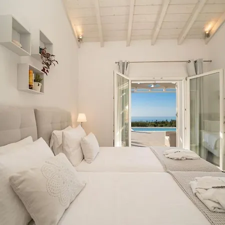 Villa Fiscardo Luxury Stone Suzana ,with Sunset View! Fiszkárdo