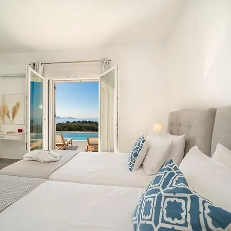 ヴィラ Fiscardo Luxury Stone Suzana ,with Sunset View!