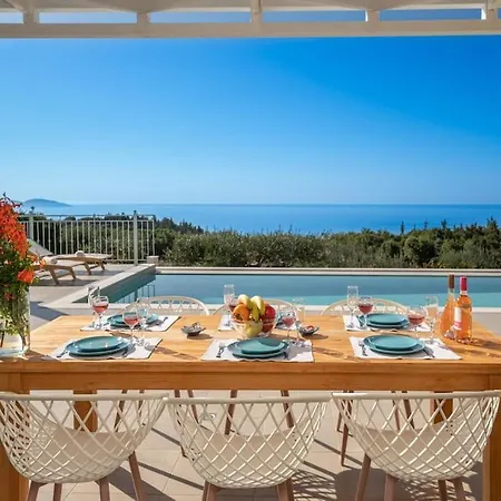 Villa Fiscardo Luxury Stone Suzana ,with Sunset View! Fiszkárdo