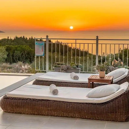 Villa Fiscardo Luxury Stone Suzana ,with Sunset View! *