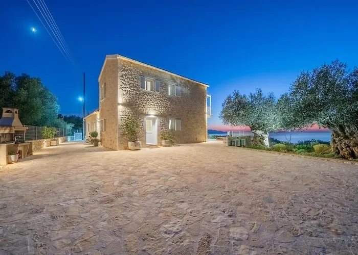 Fiscardo Luxury Stone Suzana ,with Sunset View! Villa *