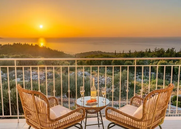 Fiscardo Luxury Stone Suzana ,with Sunset View!