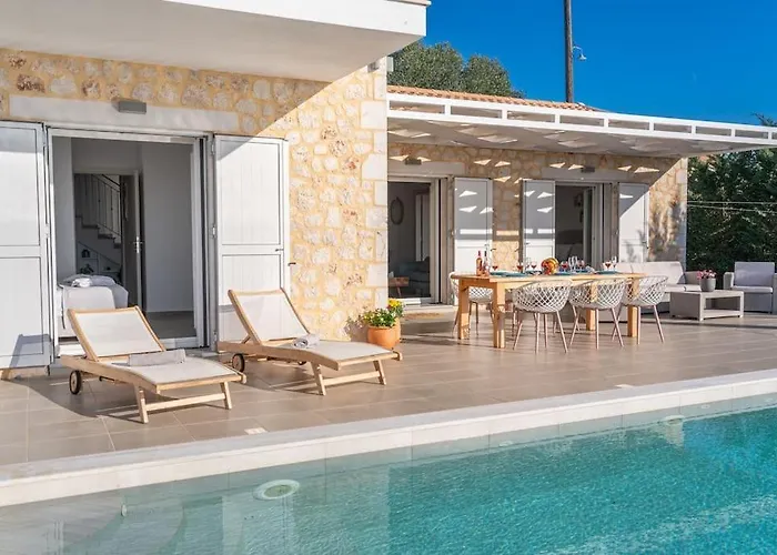 Fiscardo Luxury Stone Suzana ,with Sunset View! Villa