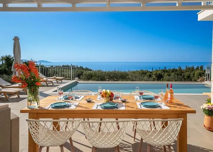 Villa Fiscardo Luxury Stone Suzana ,with Sunset View! Fiskardo