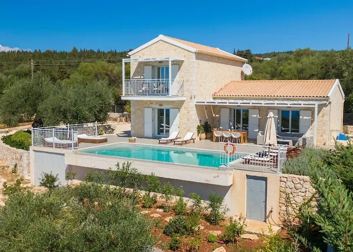 Villa Fiscardo Luxury Stone Suzana ,with Sunset View! Fiskardo